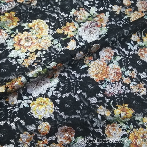 Foil Print Fabric Custom Printing African Latest Cord Laces Fabric Factory